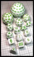 Dice : Dice - Dice Sets - Auster Store White with Green Numerals - Amazon Feb 2024